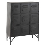 METAL CUPBOARD BLACK 9 DOORS - CABINETS, SHELVES